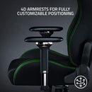 Razer Iskur Gaming Chair With Ergonomic Lumbar Support (Black/Green)