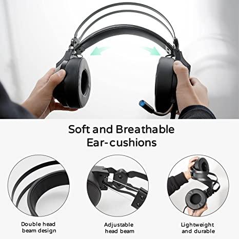 Royal Kludge RK-E9000 With Mic Noise Cancelling RGB Lights Gaming Headset (Black) - DataBlitz