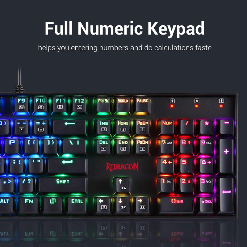 REDRAGON MITRA RGB MECHANICAL GAMING KEYBOARD (K551RGB-1) (RED SWITCH) - DataBlitz