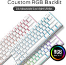 Royal Kludge RK61 Pro Tri-Mode RGB 61 Keys Hot Swappable Mechanical Keyboard Silver/White (Gateron Red Switch) - DataBlitz