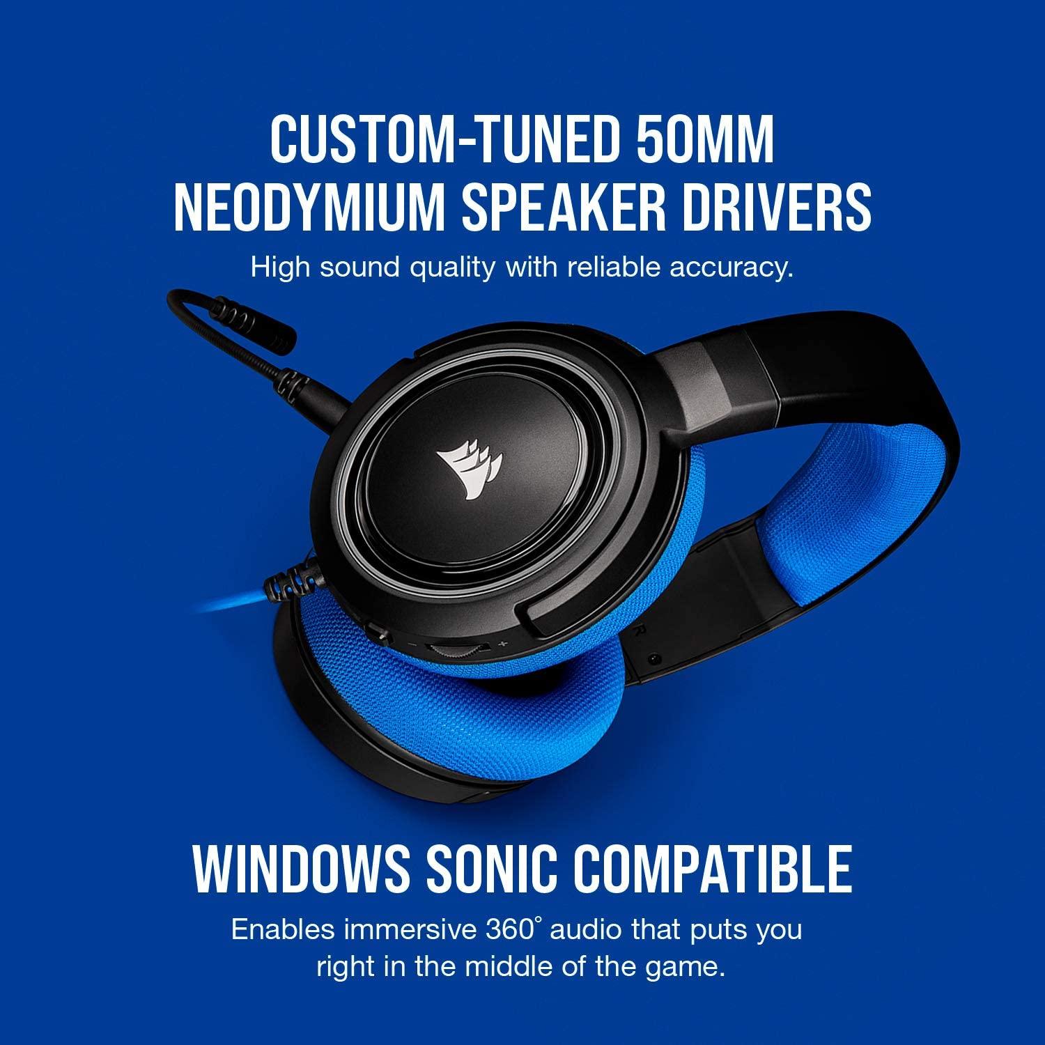 CORSAIR HS35 STEREO GAMING HEADSET (BLUE) - DataBlitz
