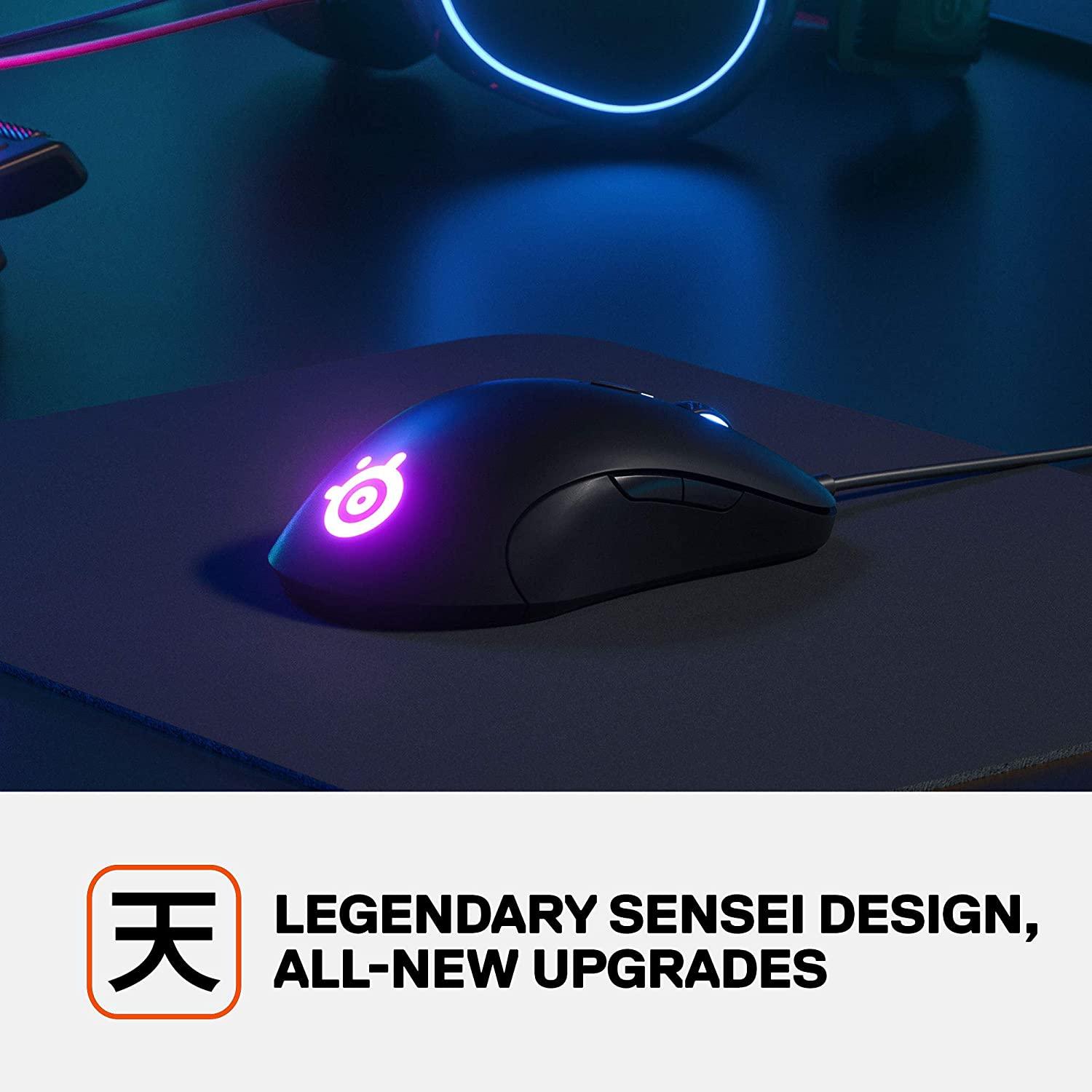 STEELSERIES SENSEI TEN WIRED AMBIDEXTROUS GAMING MOUSE (BLACK) (PN62527) - DataBlitz
