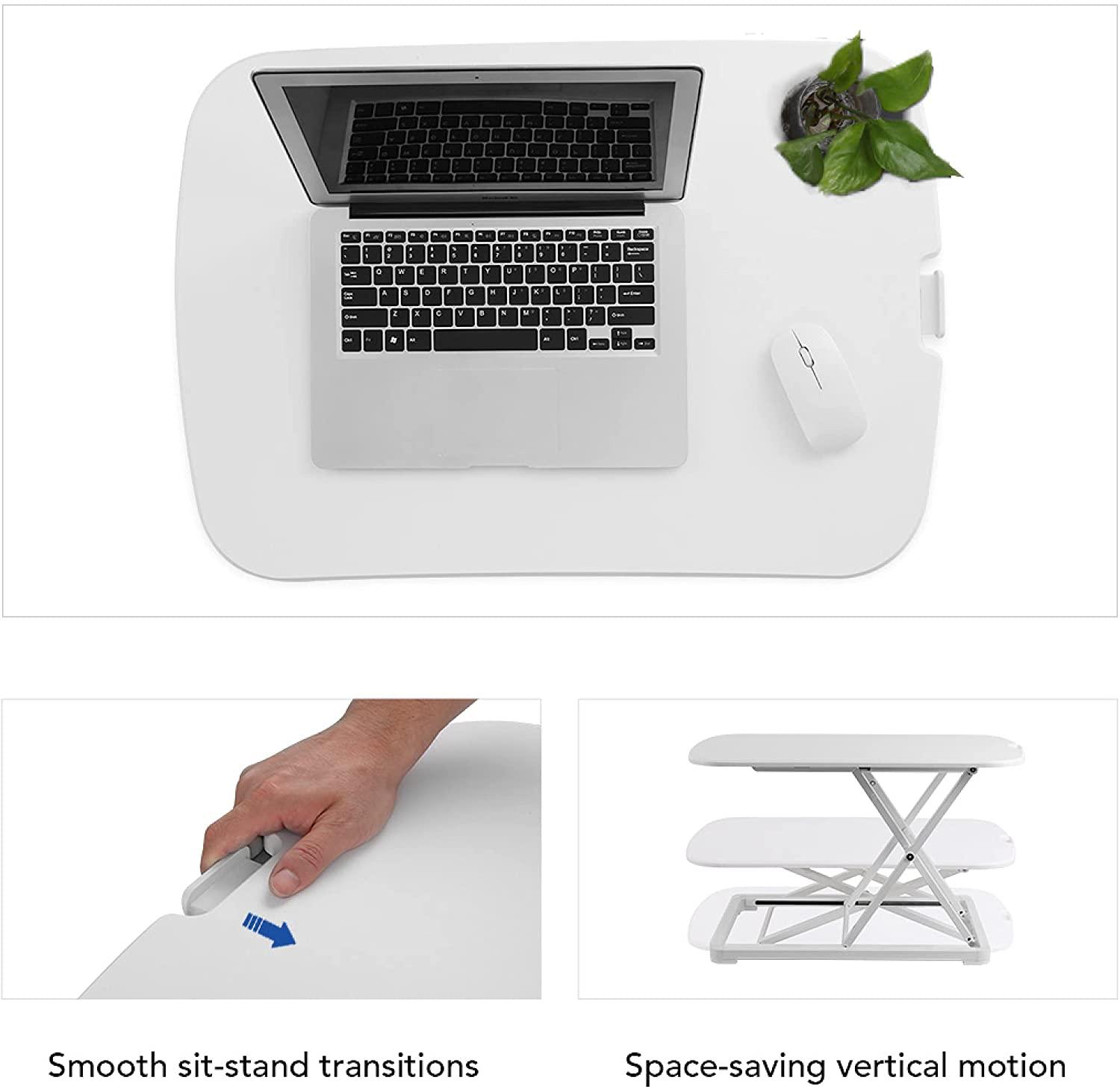 FLEXISPOT STANDING DESK CONVERTERS ML2 27-INCHES (WHITE) - DataBlitz