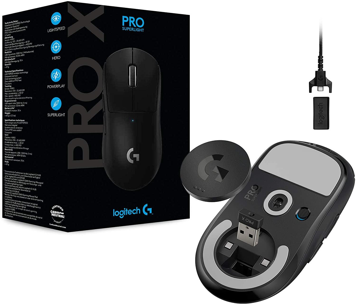 LOGITECH PRO X SUPERLIGHT WIRELESS GAMING MOUSE (BLACK) - DataBlitz