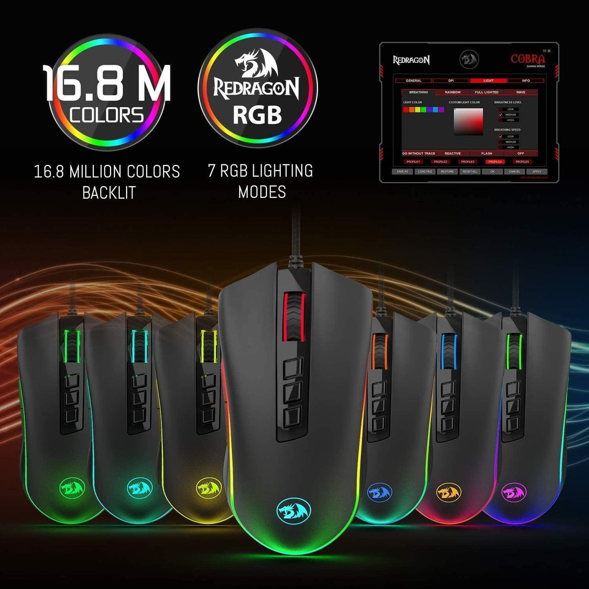 REDRAGON COBRA GAMING MOUSE (M711) - DataBlitz