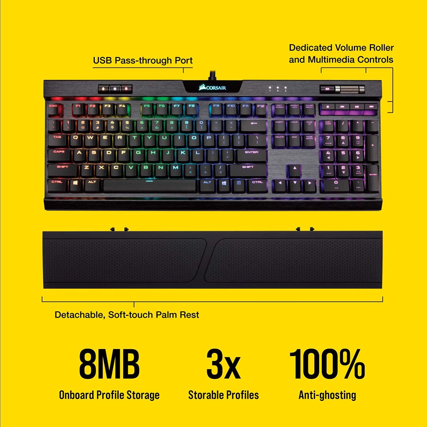 CORSAIR K70 RGB MK.2 LOW PROFILE RAPIDFIRE MECHANICAL GAMING KEYBOARD - DataBlitz