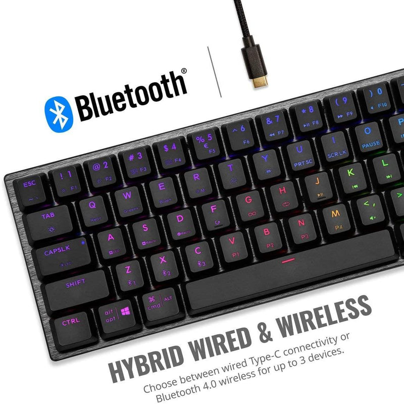 COOLER MASTER SK622 WIRELESS 60% MECHANICAL KEYBOARD SPACE GRAY WITH LOW PROFILE SWITCHES (BLUE RGB CLICKY) - DataBlitz