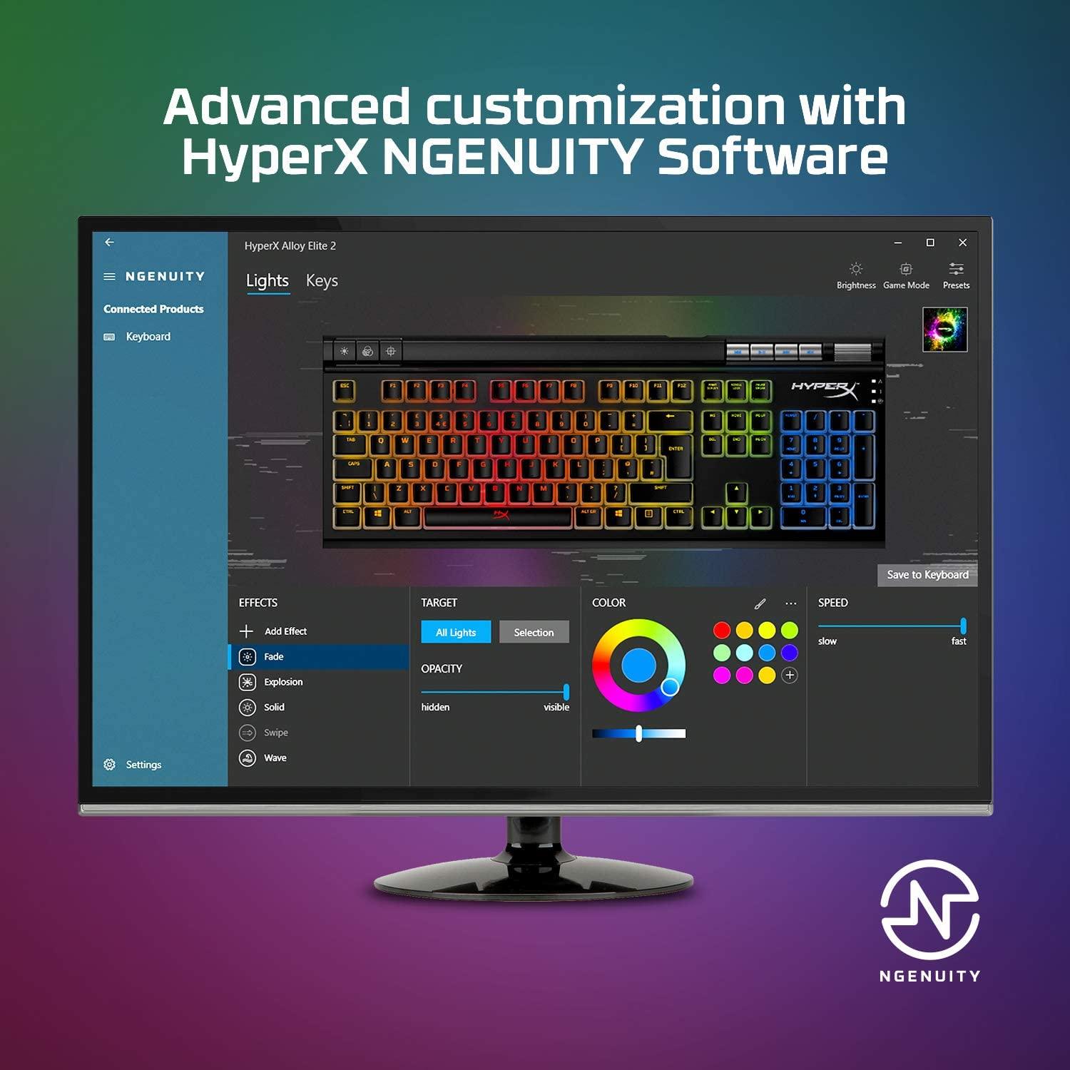 HYPERX ALLOY ELITE 2 RGB MECHANICAL GAMING KEYBOARD (RED LINEAR) - DataBlitz