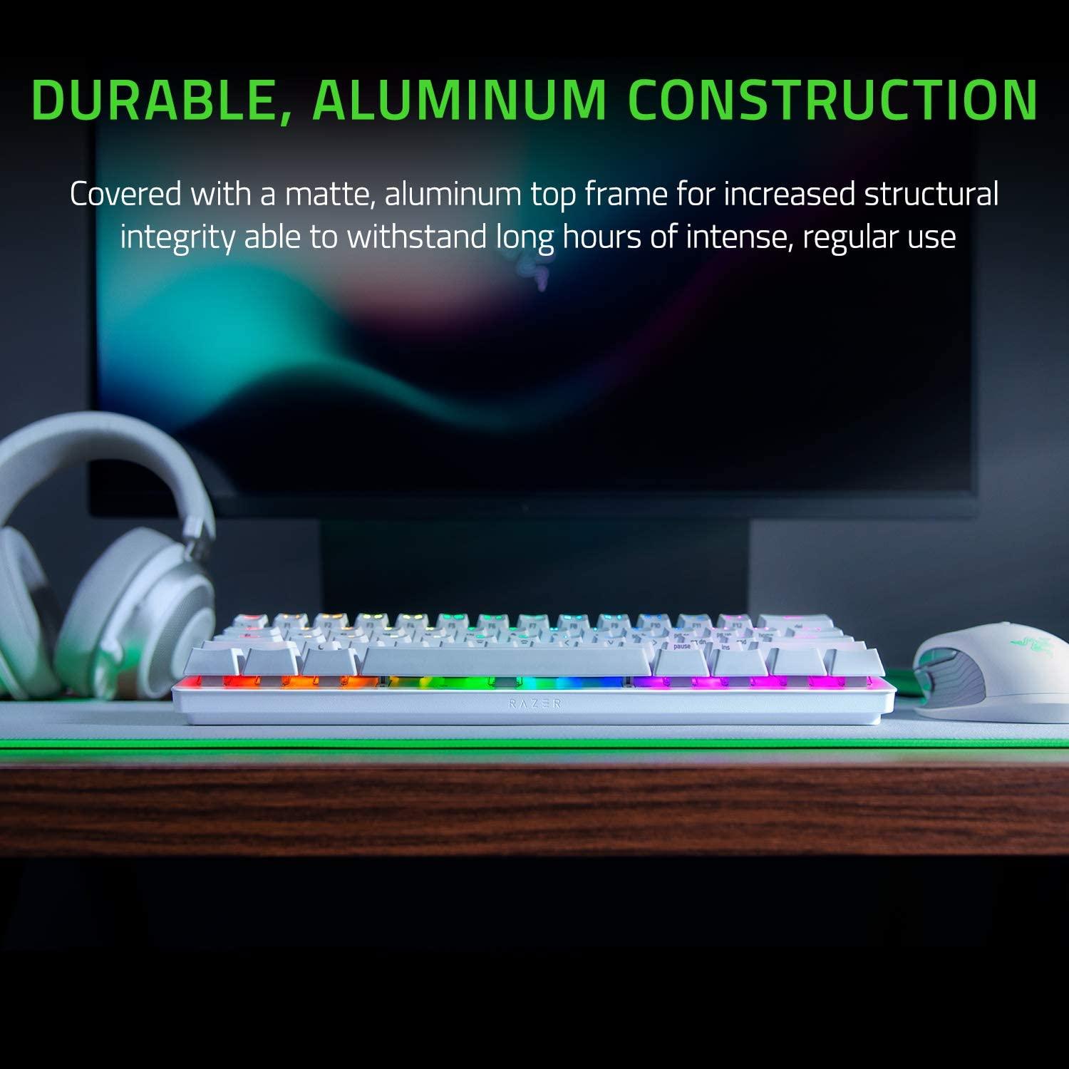RAZER HUNTSMAN MINI OPTICAL MECHANICAL GAMING KEYBOARD (LIGHT &CLICKY) (MERCURY PURPLE SWITCHES) - DataBlitz