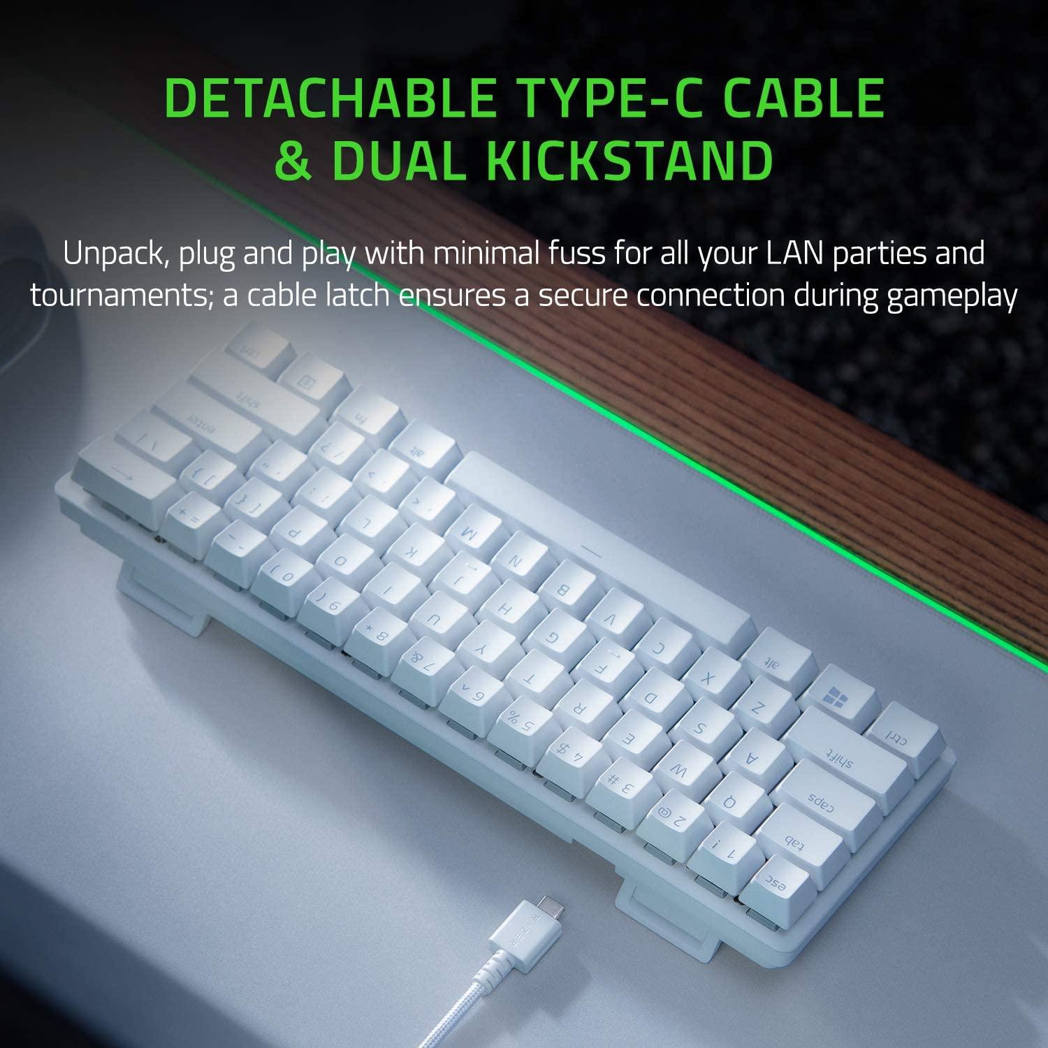 RAZER HUNTSMAN MINI OPTICAL MECHANICAL GAMING KEYBOARD (LIGHT &CLICKY) (MERCURY PURPLE SWITCHES) - DataBlitz