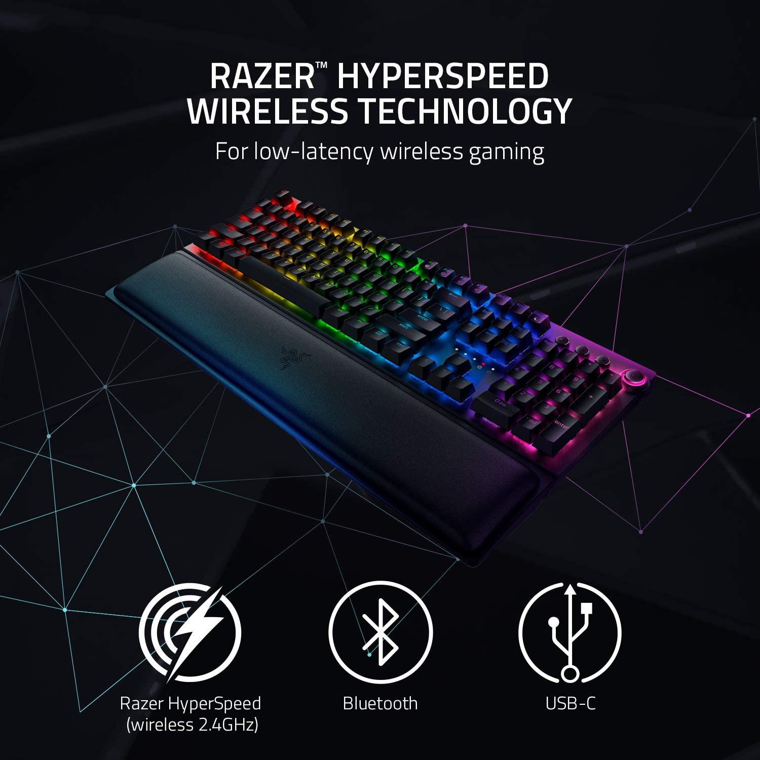 RAZER BLACKWIDOW CHROMA V3 PRO WIRELESS MECHANICAL GAMING KEYBOARD (GREEN SWITCHES) - DataBlitz