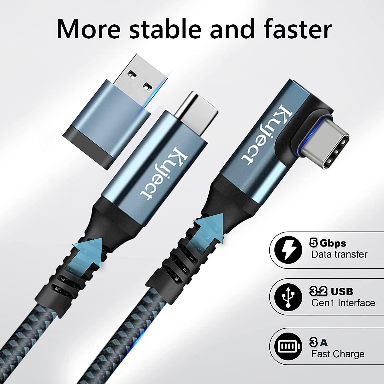 KUJECT USB 3.0 TYPE C BRAIDED OCULUS QUEST 2 LINK CABLE 20-FT - DataBlitz