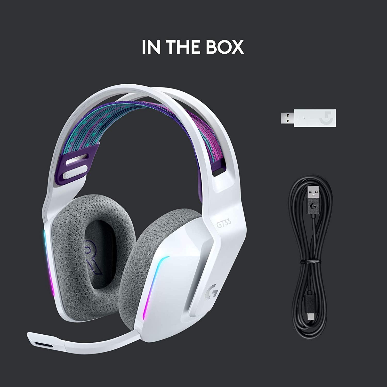 LOGITECH G733 LIGHTSPEED WIRELESS RGB GAMING HEADSET (WHITE) - DataBlitz