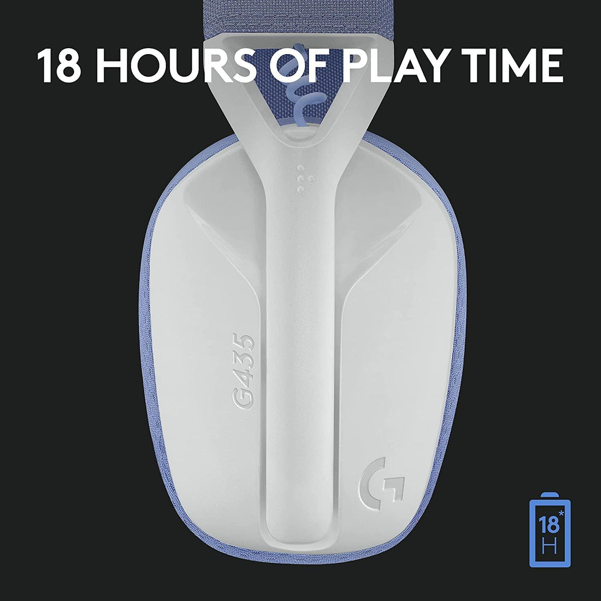 LOGITECH G435 LIGHTSPEED WIRELESS GAMING HEADSET (WHITE) - DataBlitz