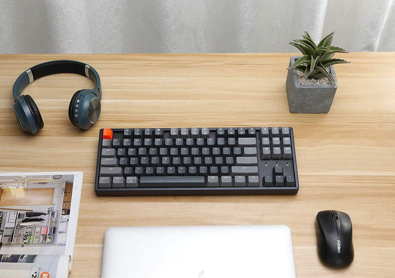 KEYCHRON K8 RGB BACKLIGHT ALUMINUM WIRELESS MECHANICAL KEYBOARD (GATERON BROWN SWITCH) (K8C3) - DataBlitz
