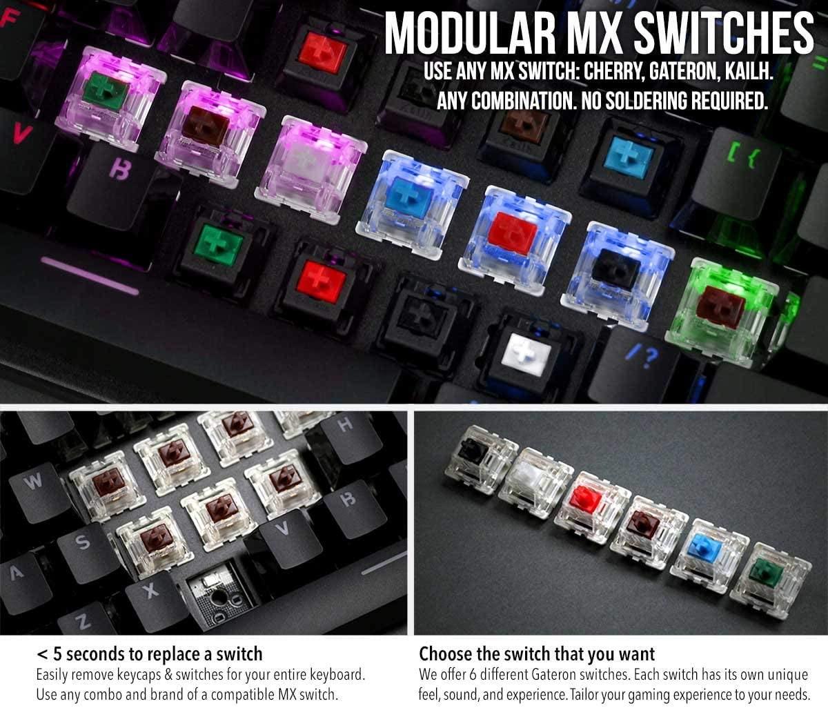 Glorious PC Gaming Race Modular Mechanical Keyboard GMMK Tenkeyless (Brown Switches) (Black)