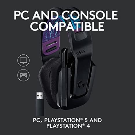 LOGITECH G535 Lightspeed Wireless Gaming Headset (Black) - DataBlitz