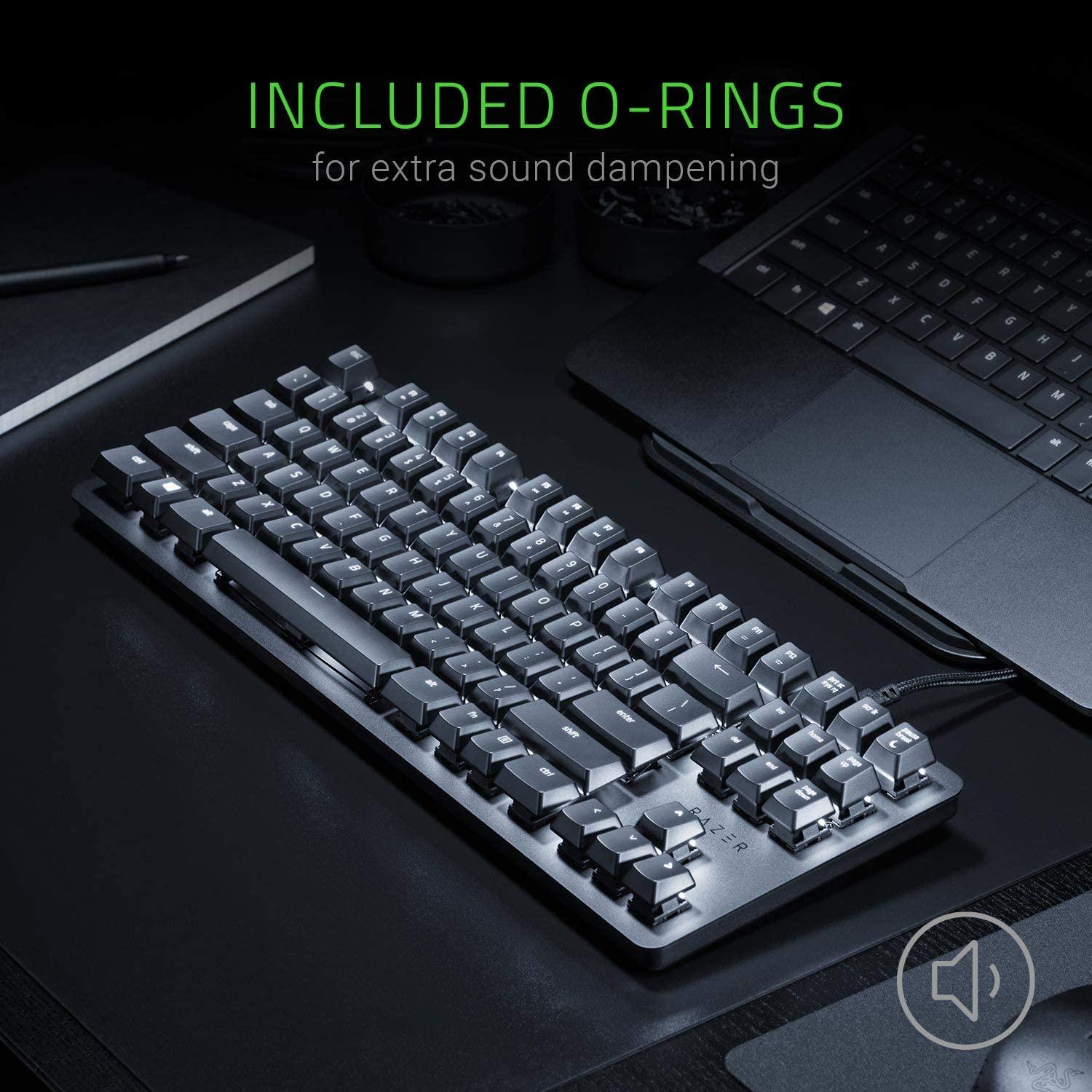 RAZER BLACKWIDOW LITE MECHANICAL KEYBOARD RAZER ORANGE SWITCHES TACTILE AND SILENT - DataBlitz