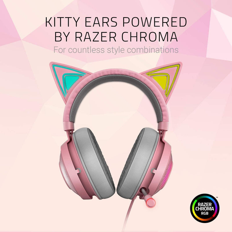 Razer Kraken Kitty Edition Razer Chroma USB Gaming Headset (Quartz) - DataBlitz