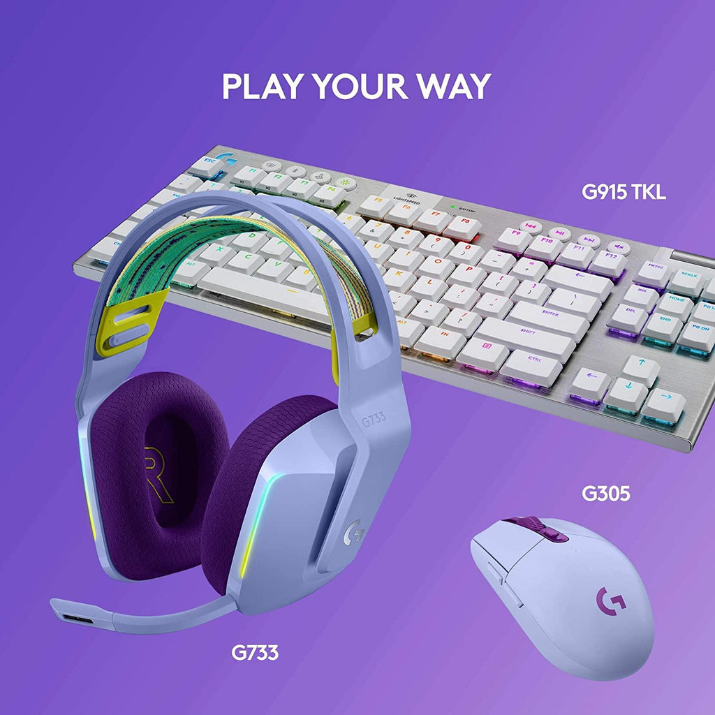 Logitech G733 Lightspeed Wireless RGB Gaming Headset (Lilac)