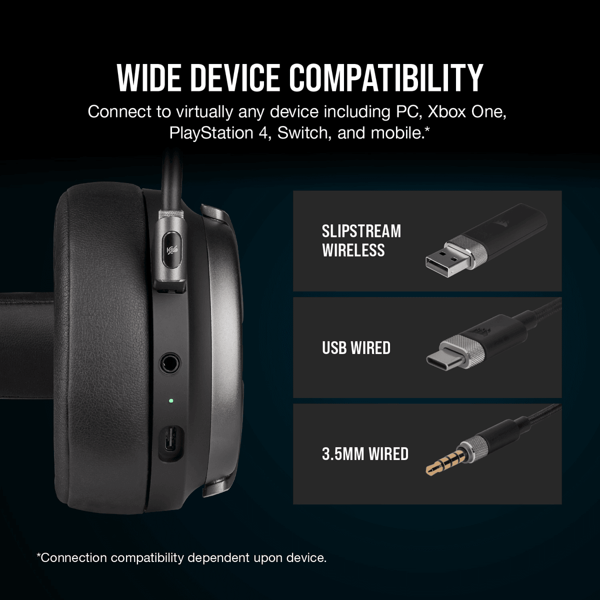 CORSAIR VIRTUOSO RGB WIRELESS SE HIGH-FIDELITY GAMING HEADSET GUNMETAL (PC/PS4) - DataBlitz