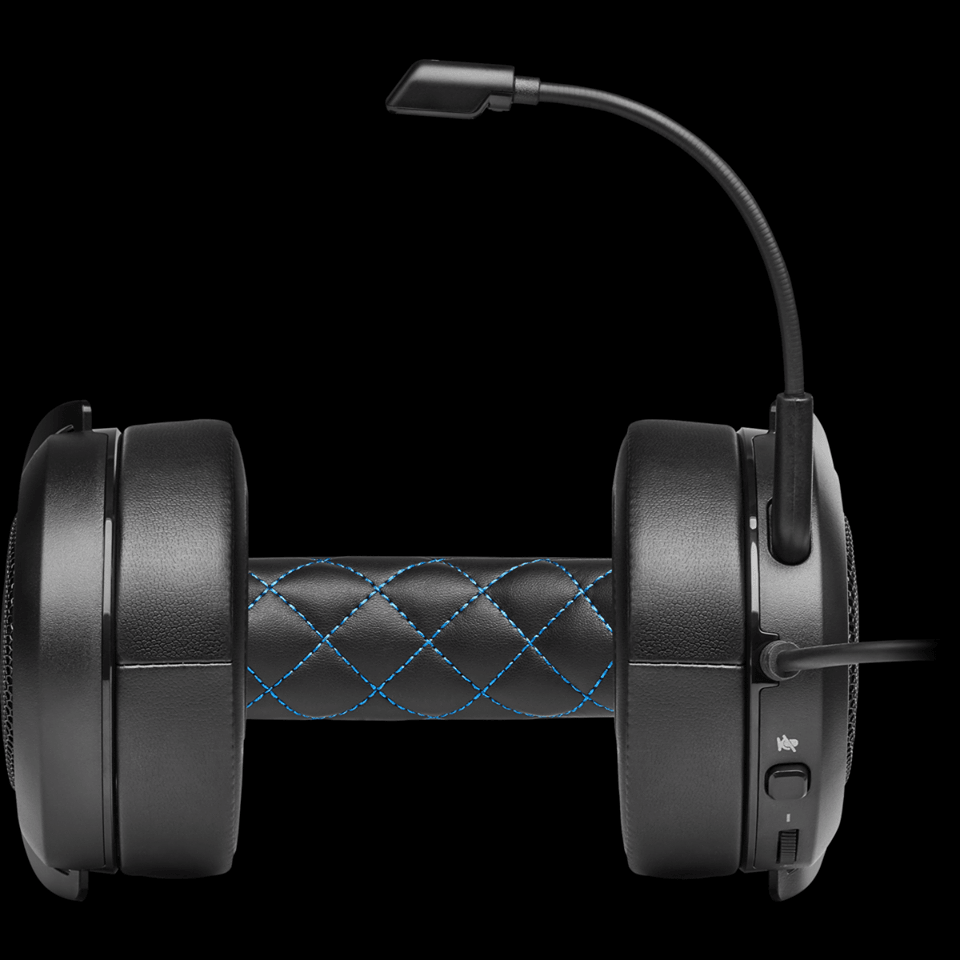 CORSAIR HS50 PRO STEREO GAMING HEADSET BLUE FOR PS4/PC/MAC/MOBILE/NINTENDO SWITCH - DataBlitz