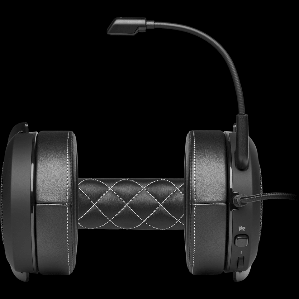 CORSAIR HS60 PRO SURROUND STEREO GAMING HEADSET WITH 7.1 SURROUND SOUND CARBON (PC/XB1/PS4/NSW/MOBILE) - DataBlitz