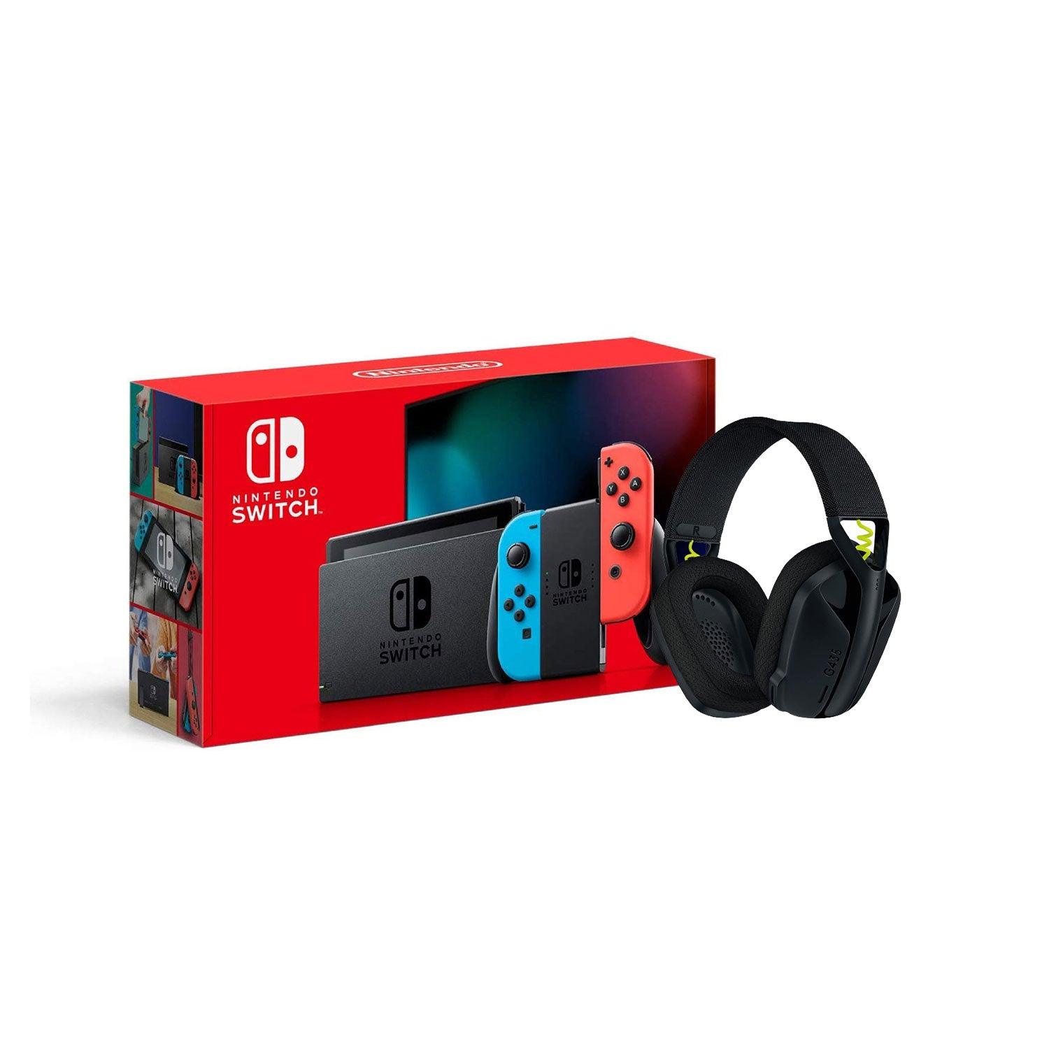 LOGITECH G435 LIGHTSPEED WIRELESS GAMING HEADSET (BLACK) + NINTENDO SWITCH CONSOLE (Lite, Refresh, OLED) - DataBlitz