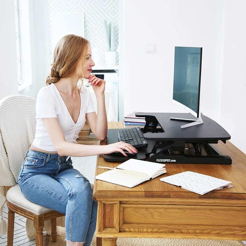 FLEXISPOT STANDING DESK CONVERTER 28-INCHES (M6-BLACK) - DataBlitz