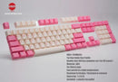 Taihao Double Shot ABS-Cubic Profile Keycaps Set For Cherry MX Switch (104-Keys) (White/Pink) (T01WA201) - DataBlitz