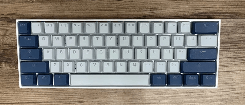 TAIHAO DOUBLE SHOT PBT BACKLIT KEYCAPS SET FOR CHERRY MX SWITCH (132-KEYS) (COOL GRAY/NAVY) (C22BL201) - DataBlitz
