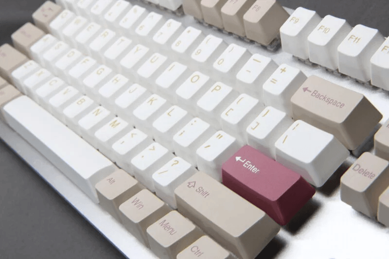 TAIHAO DOUBLE SHOT ABS KEYCAPS SET FOR CHERRY MX SWITCH (137-KEYS) (SHELL SAND BEACH) (C01WA302) - DataBlitz