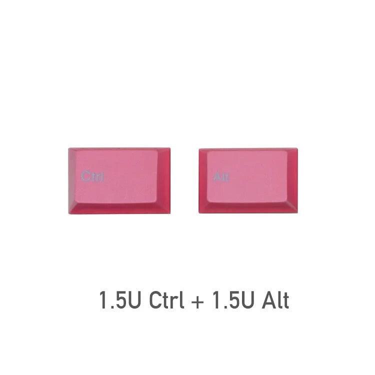 Taihao Double Shot ABS-Cubic Profile Keycaps Set For Cherry MX Switch (104-Keys) (White/Pink) (T01WA201) - DataBlitz