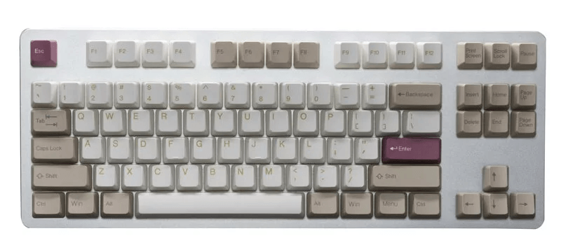 TAIHAO DOUBLE SHOT ABS KEYCAPS SET FOR CHERRY MX SWITCH (137-KEYS) (SHELL SAND BEACH) (C01WA302) - DataBlitz