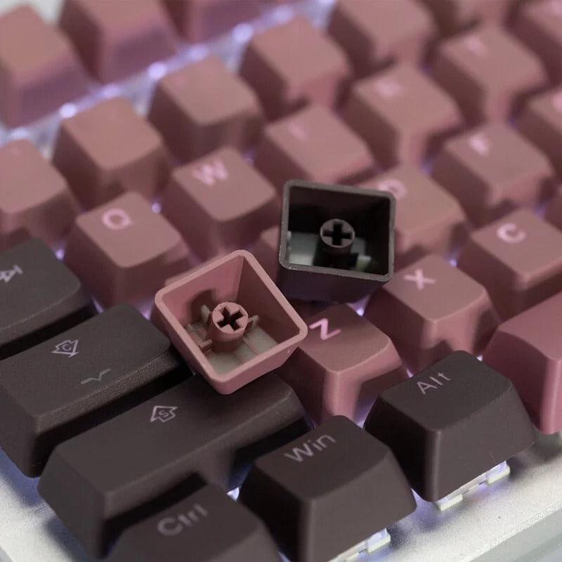 Taihao Double Shot PBT Backlit Keycaps Set For Cherry MX Switch (139-Keys) (Lavender/Chocolate) (C22BG201) - DataBlitz