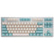 Taihao Double Shot ABS-Cubic Profile Keycaps Set For Cherry MX Switch (104-Keys) (White/Blue) (T01WB201) - DataBlitz