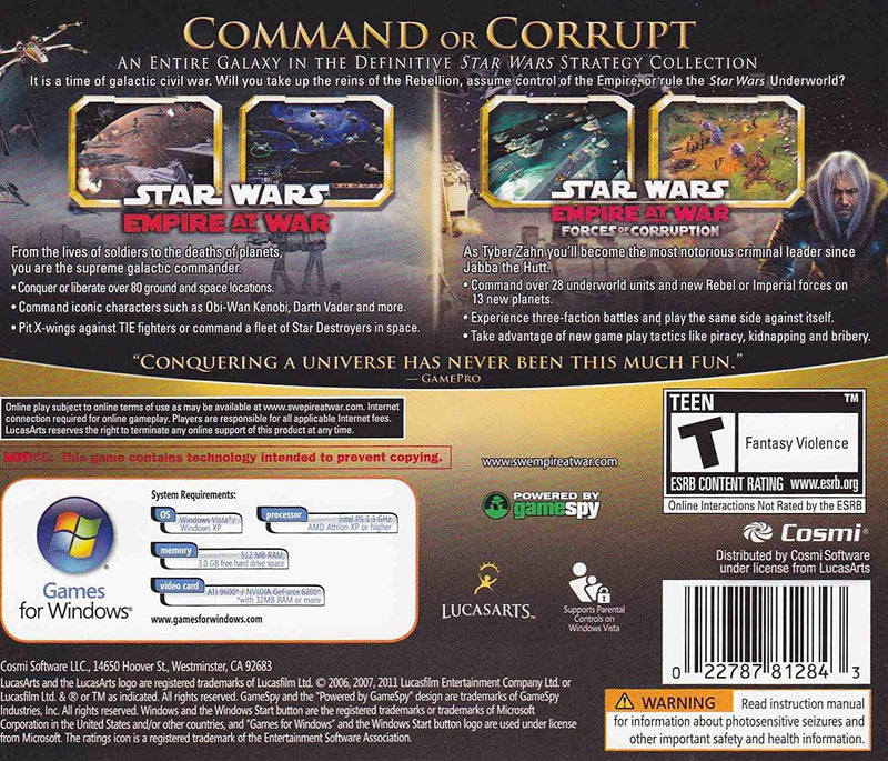 SW Empire At War Gold Pck.PC/DVD - DataBlitz