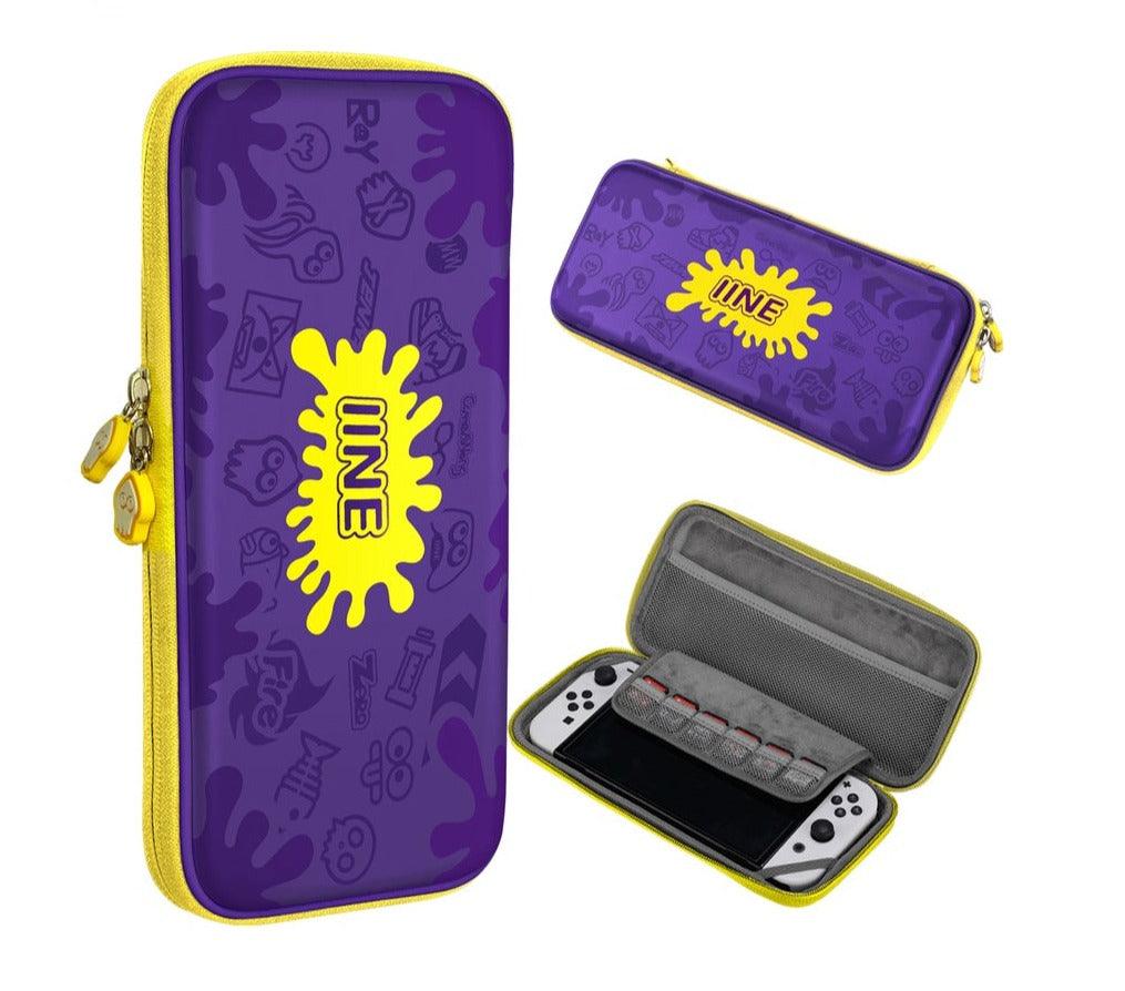 NSW IINE Storage Bag For N-Switch / N-Switch OLED (Splatoon 3 Purple/Yellow) (L711) - DataBlitz