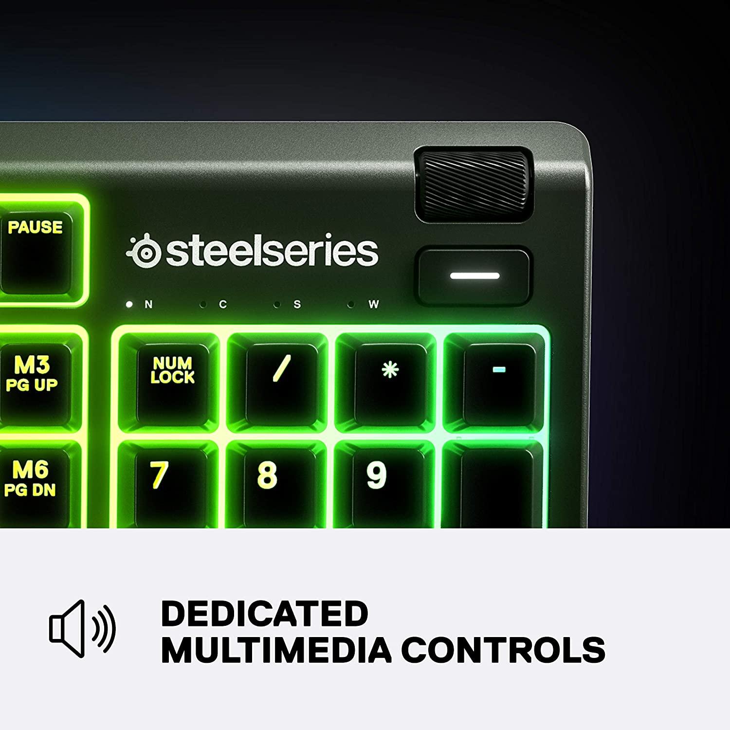 STEELSERIES APEX 3 RGB GAMING KEYBOARD WHISPER QUIET (PC/MAC/XBOXONE/PS4) (US64795) - DataBlitz