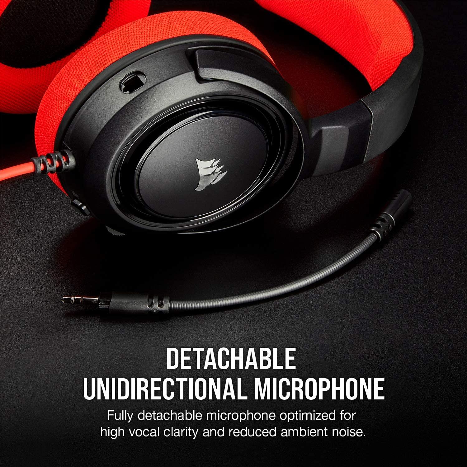 CORSAIR HS35 STEREO GAMING HEADSET (RED) - DataBlitz