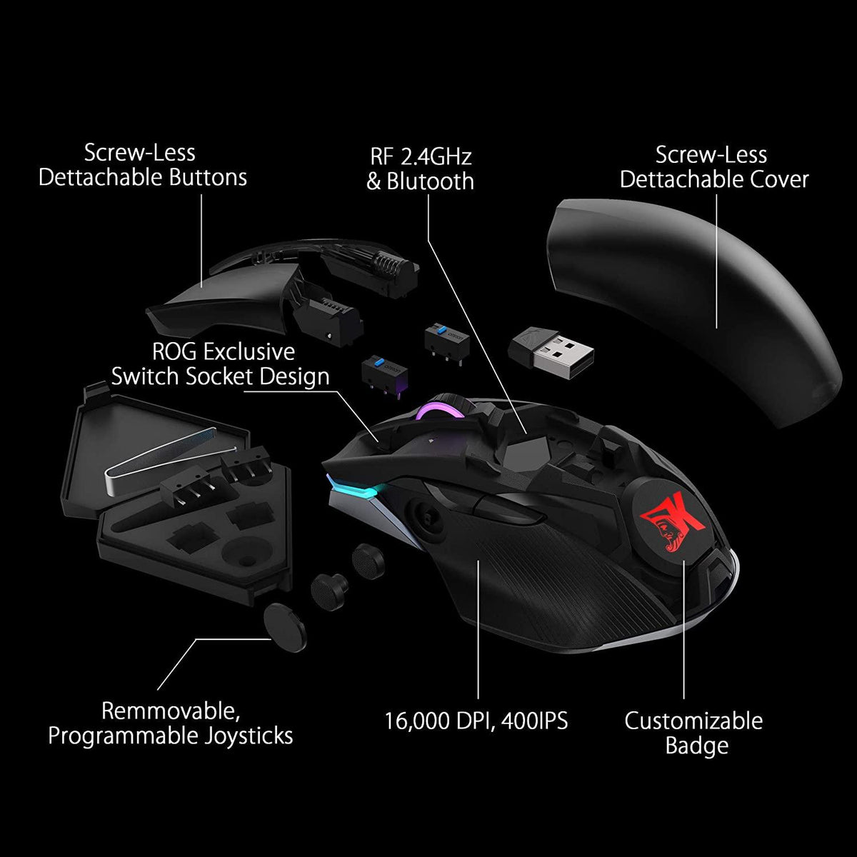 ASUS ROG CHAKRAM P704 WIRELESS GAMING MOUSE - DataBlitz