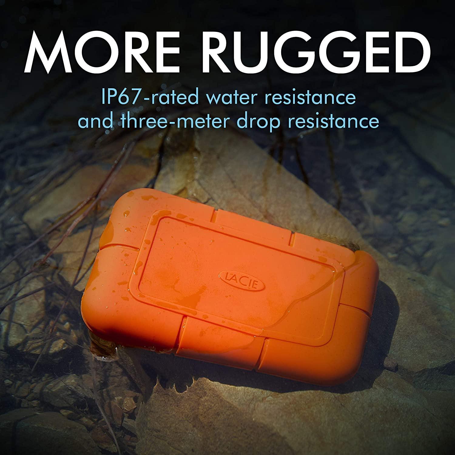 SEAGATE LACIE 500GB RUGGED USB 3.1 GEN. 2 TYPE-C HIGH PERFORMANCE PORTABLE EXTERNAL SSD (STHR500800) - DataBlitz