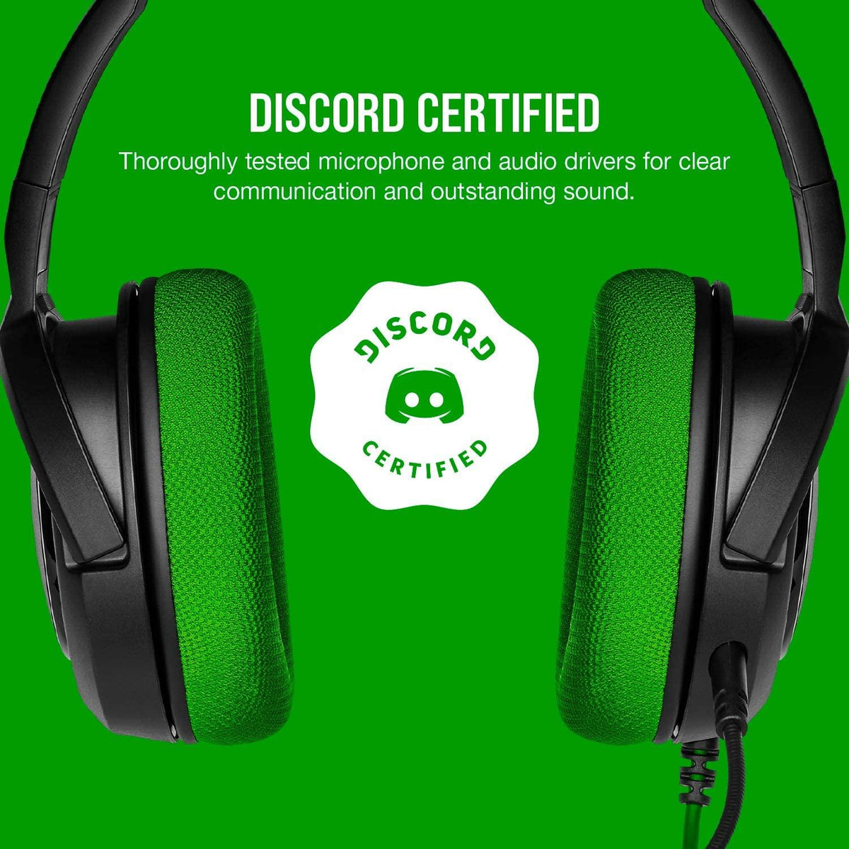 CORSAIR HS35 STEREO GAMING HEADSET (GREEN) - DataBlitz