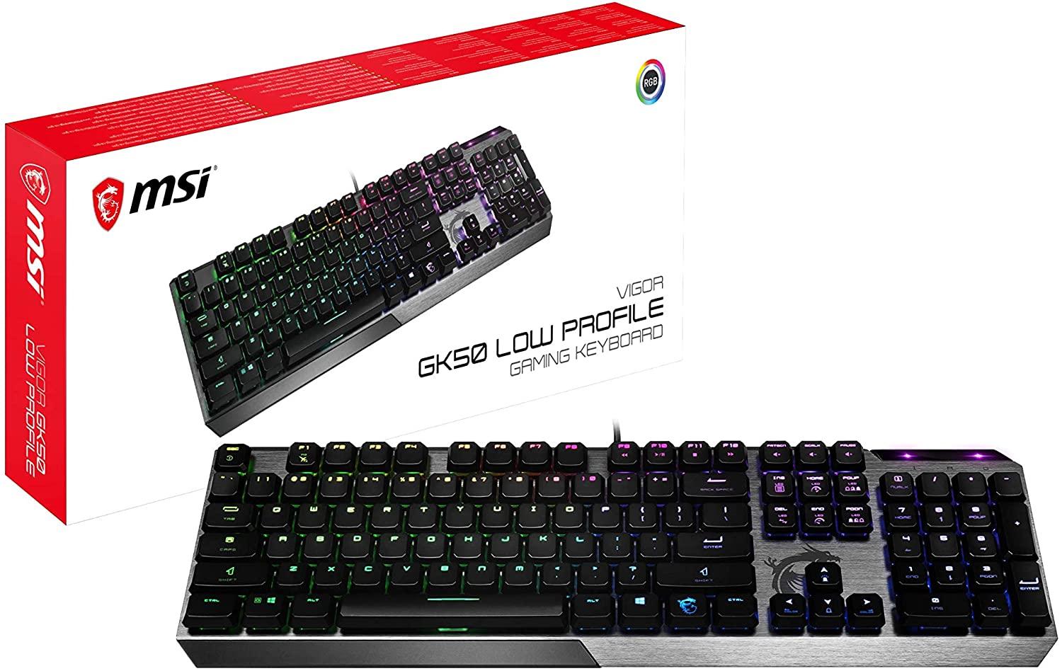 MSI VIGOR GK50 LOW PROFILE RGB GAMING KEYBOARD - DataBlitz