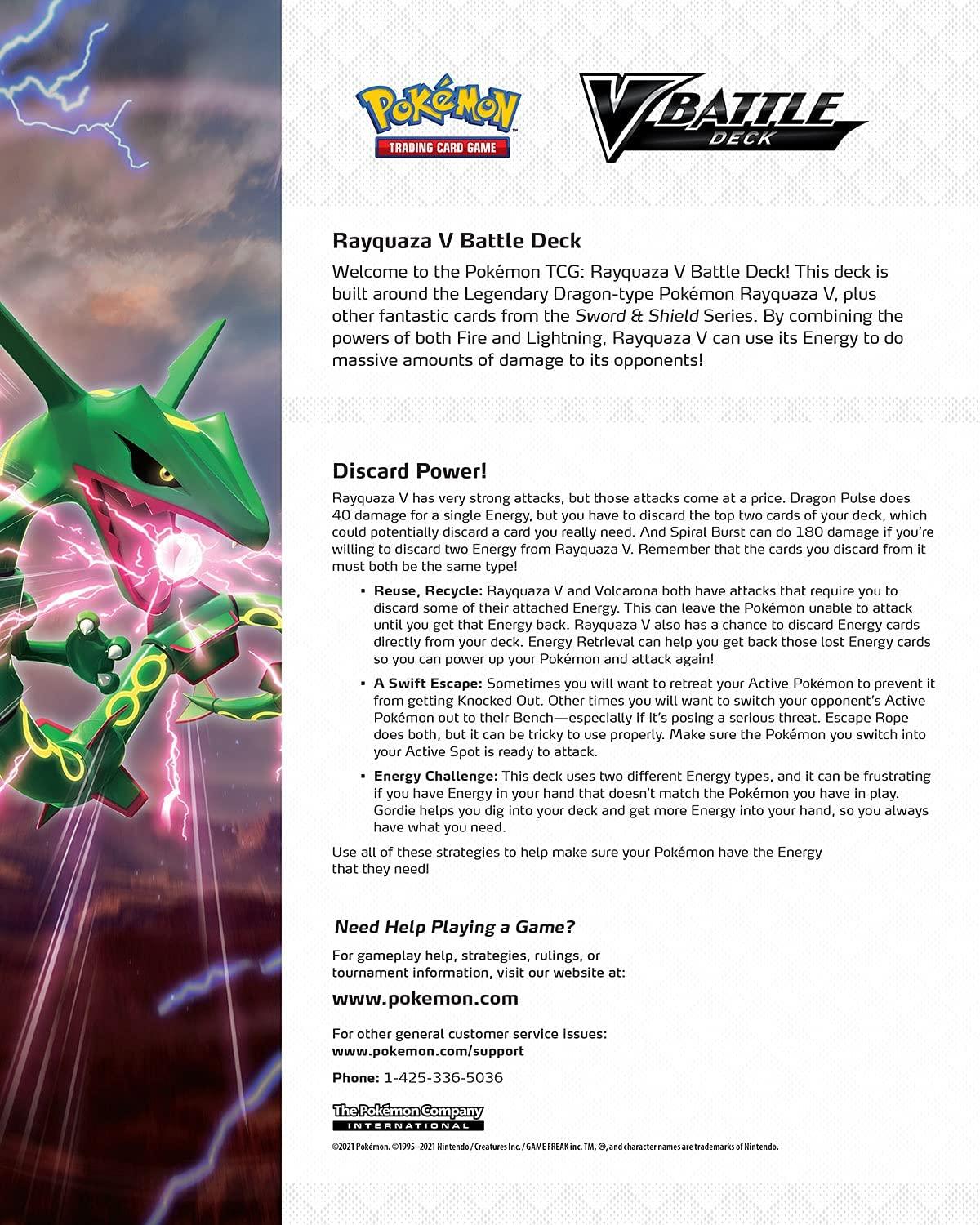POKEMON TRADING CARD GAME V BATTLE DECK RAYQUAZA VS NOIVERN (290-80949) - DataBlitz