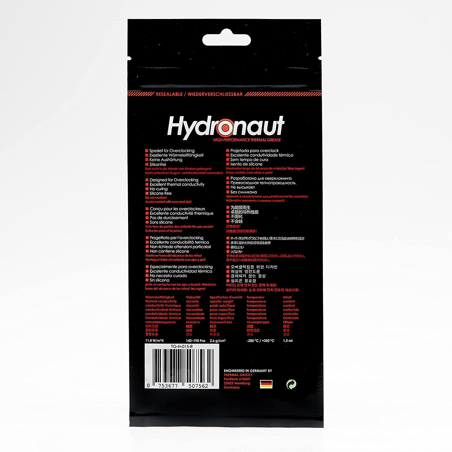 Thermal Grizzly Hydronaut High Performance Thermal Grease 1.5ML (TG-H-015-R) - DataBlitz