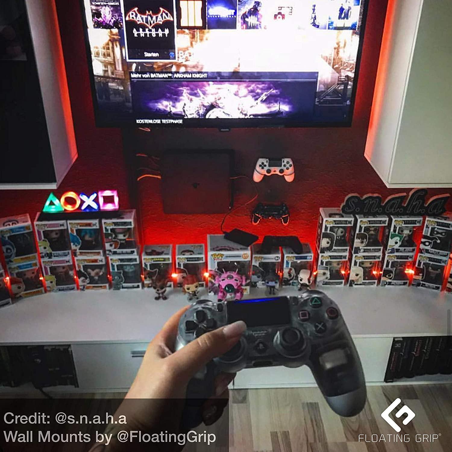 FLOATING GRIP SMART WALL MOUNT FOR PS4 SLIM (BLACK) (FG-PS4S-147B) - DataBlitz
