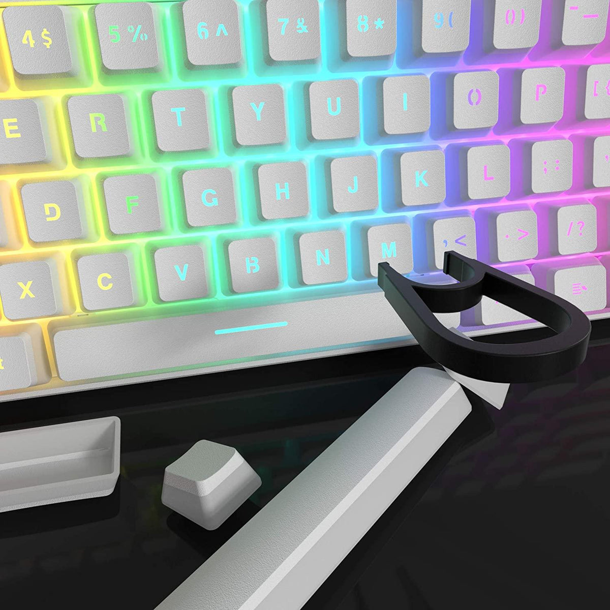 Kemove White PBT Double Shot Pudding Keycaps Set (108 Keycaps) - DataBlitz