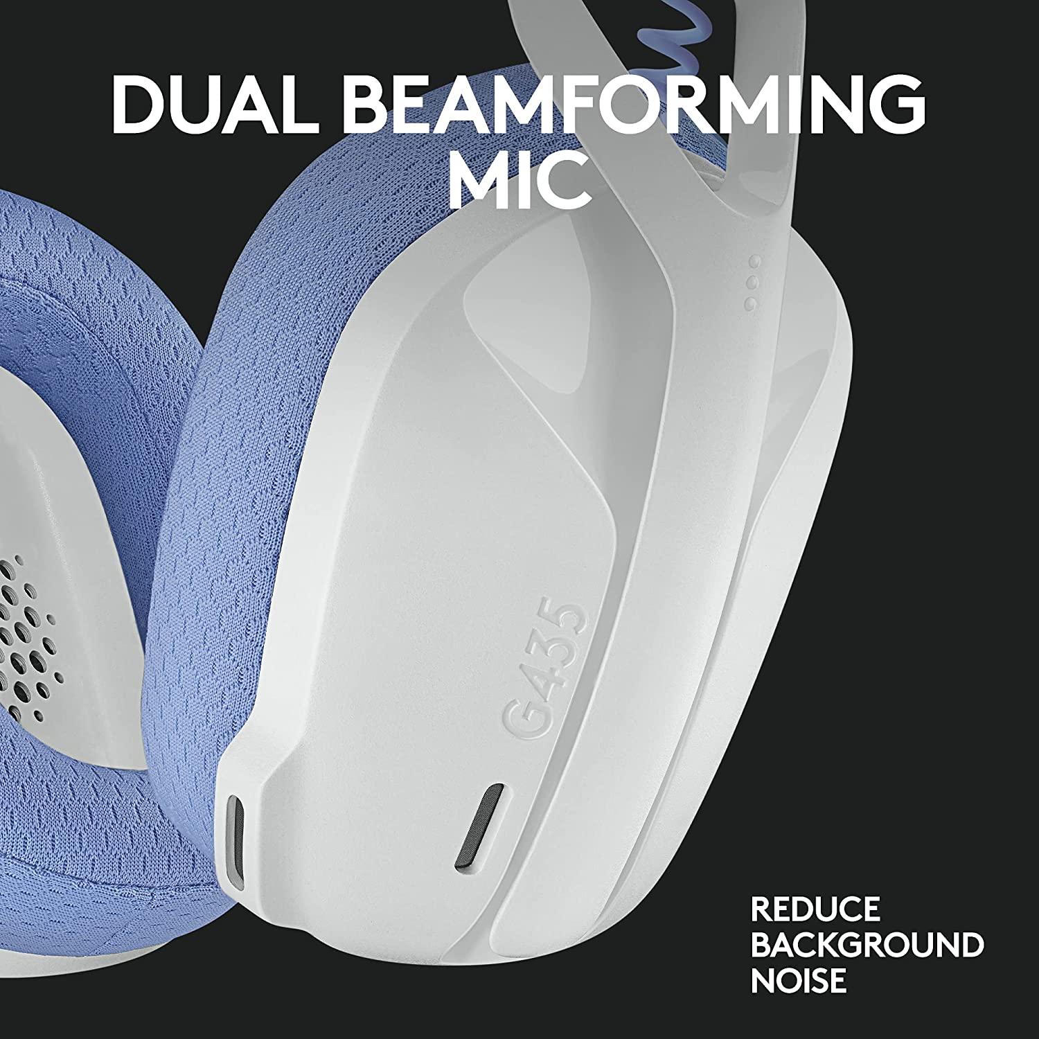LOGITECH G435 LIGHTSPEED WIRELESS GAMING HEADSET (WHITE) - DataBlitz