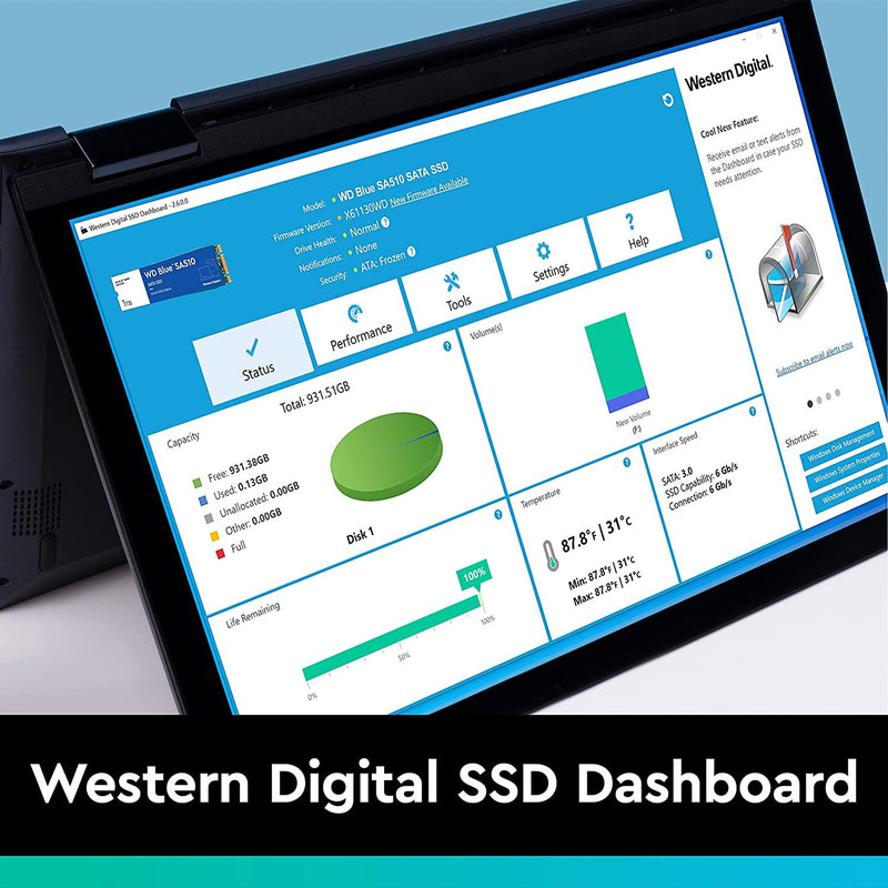Disque dur Western Digital Bleu SA510 M.2 1 To SATA 3 Disque dur Western Digital Bleu SA510 M.2 1 To SATA 3